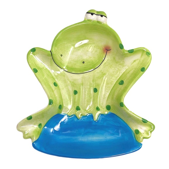 Holiday Home Other - Decorative Ceramic Frog Dish by Ellen Crimi-Trent